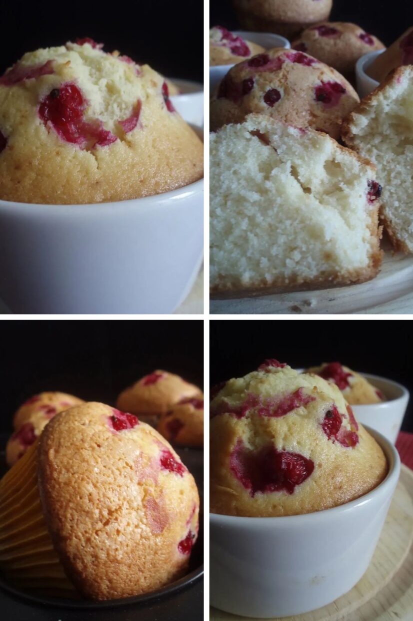 muffini, crveni ribiz