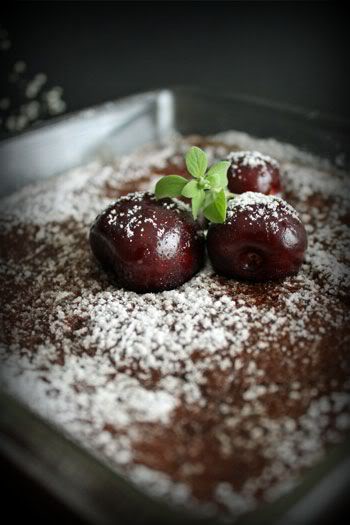 Kakao-clafoutis s trešnjama