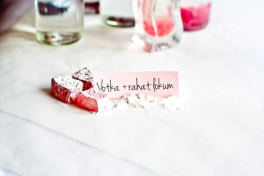 votka, rahat lokum 