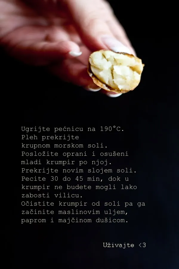 mladi krumpir pečen sa soli recept 