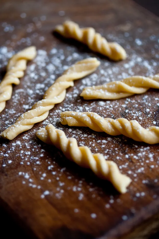 domaća pasta, fusilli